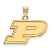 10k Yellow Gold Purdue University P Logo Pendant 1/2in