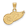 10k Yellow Gold 1/2in Detroit Red Wings Pendant