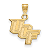 University of Central Florida UCF Wordmark Charm 1/2in 14k Yellow Gold