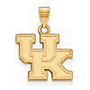 14kt Yellow Gold 1/2in University of Kentucky UK Pendant