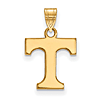 10kt Yellow Gold 1/2in University of Tennessee T Pendant