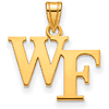 Wake Forest University WF Pendant 1/2in 14k Yellow Gold