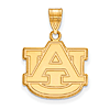 14kt Yellow Gold 5/8in Auburn University AU Pendant