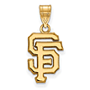 10kt Yellow Gold 5/8in San Francisco Giants SF Laser-cut Pendant