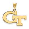 10k Yellow Gold Georgia Tech Logo Pendant Medium