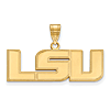 10kt Yellow Gold 1/2in Louisiana State University LSU Pendant