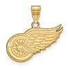 14k Yellow Gold 5/8in Detroit Red Wings Logo Pendant