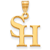 Sam Houston University Logo Pendant 5/8in 14k Yellow Gold