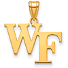 Wake Forest University WF Pendant 5/8in 14k Yellow Gold
