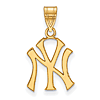 14kt Yellow Gold 5/8in New York Yankees NY Pendant