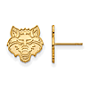 14k Yellow Gold Arkansas State University Wolf Earrings