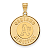 14k Yellow Gold 3/4in Oakland A's Logo Pendant