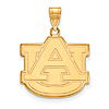 14kt Yellow Gold 3/4in Auburn University AU Pendant