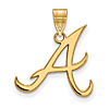 10kt Yellow Gold 3/4in Atlanta Braves A Pendant