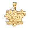 DePaul University Logo Pendant 3/4in 10k Yellow Gold