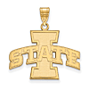 Iowa State University Pendant 3/4in 10k Yellow Gold