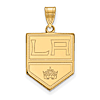 10k Yellow Gold 3/4in Los Angeles Kings Pendant