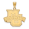Marquette University Pendant 3/4in 14k Yellow Gold