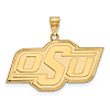 10kt Yellow Gold 3/4in Oklahoma State University OSU Pendant