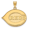 14k Yellow Gold 3/4in Cincinnati Reds Logo Pendant