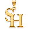 Sam Houston University Logo Pendant 3/4in 14k Yellow Gold