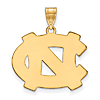 14kt Yellow Gold 3/4in University of North Carolina NC Pendant