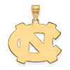 10kt Yellow Gold 3/4in University of North Carolina NC Pendant