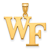 Wake Forest University WF Pendant 3/4in 10k Yellow Gold