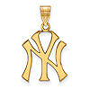 10kt Yellow Gold 3/4in New York Yankees NY Pendant