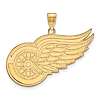 10k Yellow Gold 7/8in Detroit Red Wings Pendant