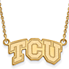 10k Yellow Gold 1/2in Arched TCU Pendant with 18in Chain