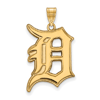 14k Yellow Gold Detroit Tigers D Pendant 1in