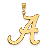 14kt Yellow Gold 1in University of Alabama A Pendant