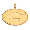 14kt Yellow Gold 1in University of Georgia G Pendant