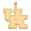 14kt Yellow Gold 1in University of Kentucky UK Pendant