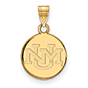 14k Yellow Gold University of New Mexico Disc Pendant 1/2in