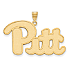 14k Yellow Gold 3/4in University of Pittsburgh Pitt Pendant