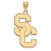 University of Southern California SC Pendant 1in 14k Yellow Gold