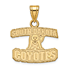 14k Yellow Gold University of South Dakota Coyotes Logo Pendant 1/2in