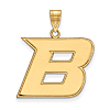 Boise State University B Pendant 3/4in 14k Yellow Gold