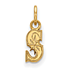 14k Yellow Gold 3/8in Seattle Mariners S Pendant