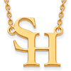 14k Yellow Gold Sam Houston University SH Necklace 3/4in