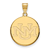 14k Yellow Gold University of New Mexico Disc Pendant 3/4in