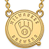 14k Yellow Gold Milwaukee Brewers Pendant on 18in Chain
