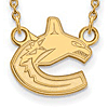 14k Yellow Gold Small Vancouver Canucks Pendant with 18in Chain
