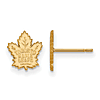 14k Yellow Gold Toronto Maple Leafs Extra Small Logo Earrings