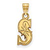 10k Yellow Gold 1/2in Seattle Mariners S Pendant