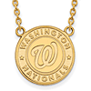 10k Yellow Gold Washington Nationals Pendant on 18in Chain