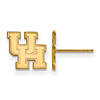 14kt Yellow Gold University of Houston UH Extra Small Post Earrings