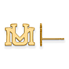14k Yellow Gold University of Montana Logo Extra Small Earrings 